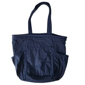 Thirty One Retro Metro Shoulder Tote Bag With Key Holder & Pockets Navy Blue